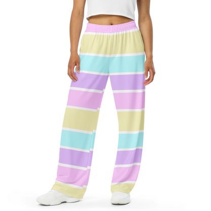 cutecore kawaii fashion fairy kei yume kawaii pastel stripes sweatpants