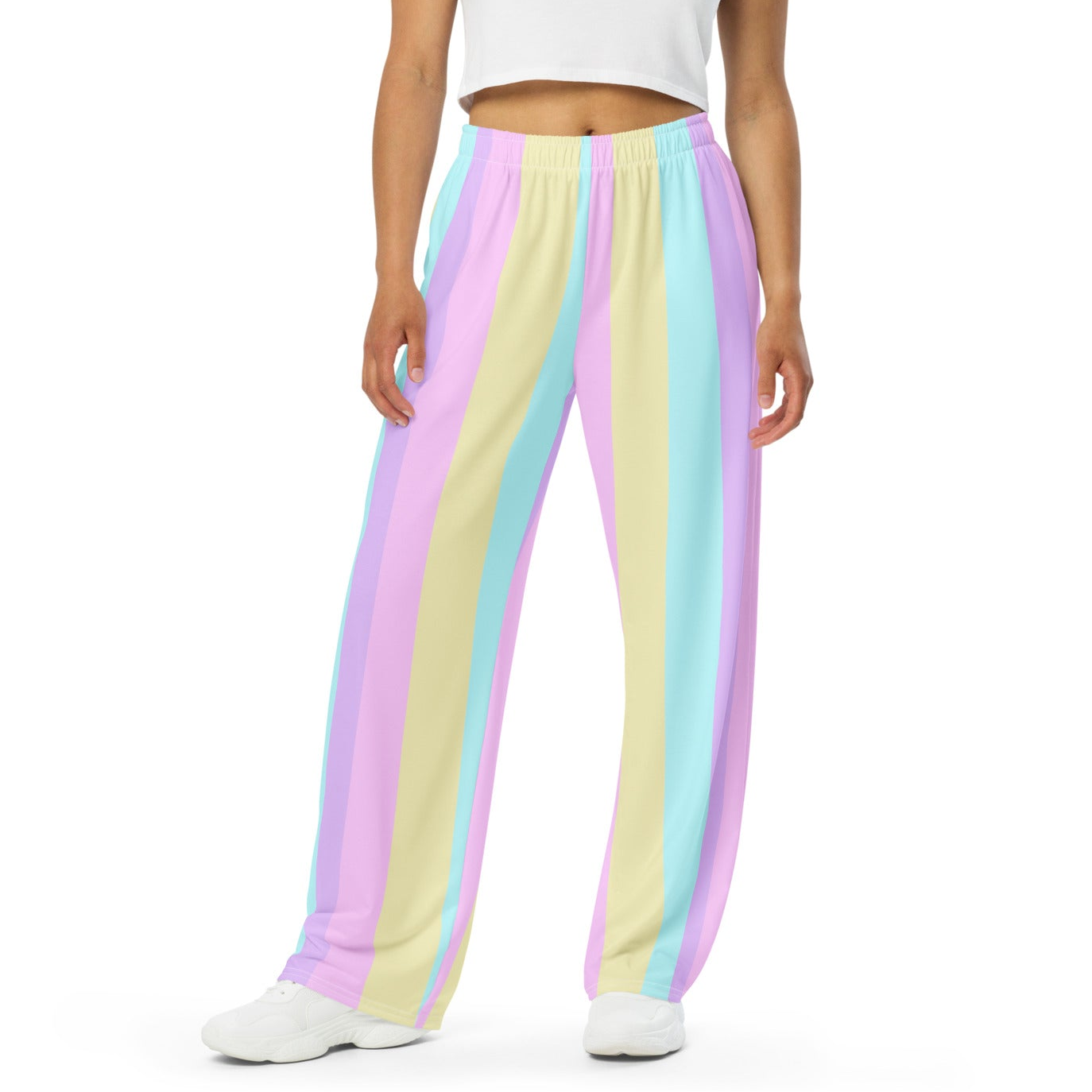 cutecore kawaii fashion fairy kei yume kawaii pastel stripes sweatpants
