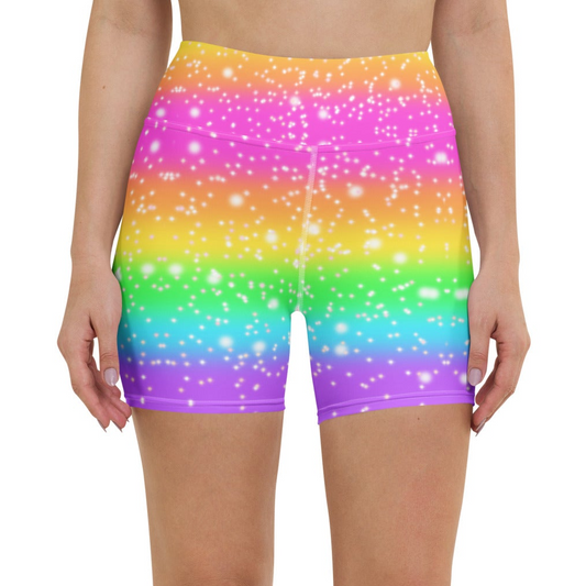 Rainbow Wonderland Yoga Shorts