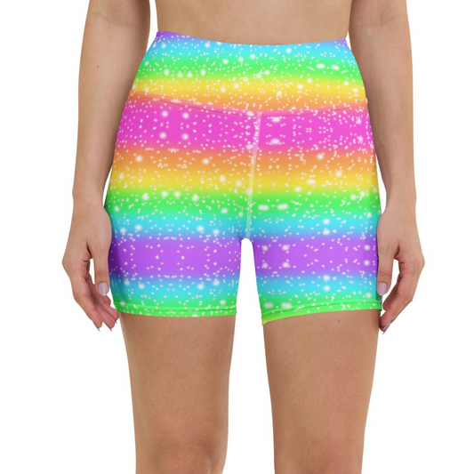 Rainbow Wonderland Yoga Shorts