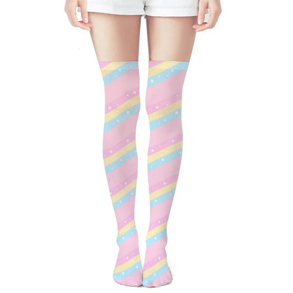 Teatime Fantasy Over Knee Stocking Socks (Pink)