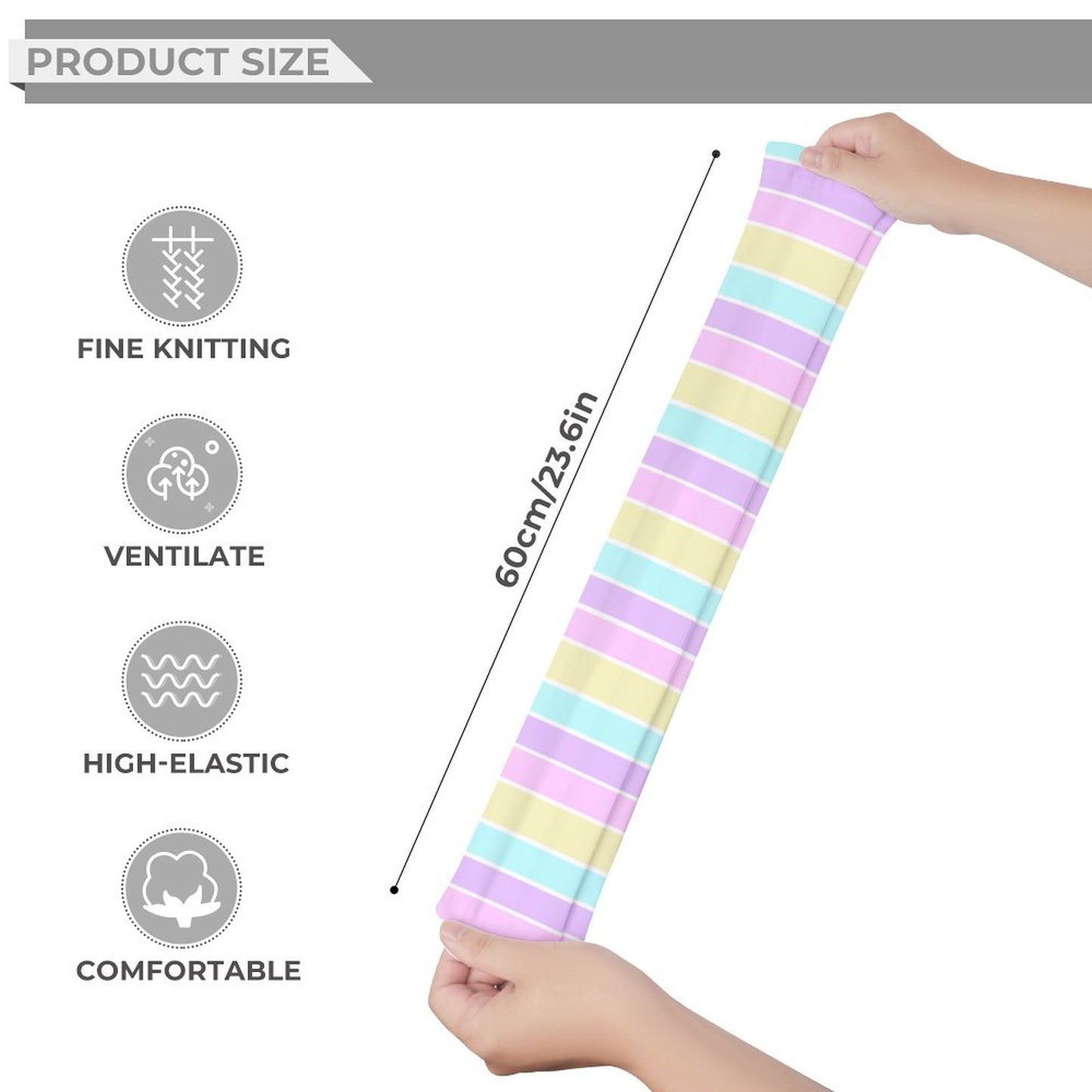 Pastel Stripes Over Knee Stocking Socks