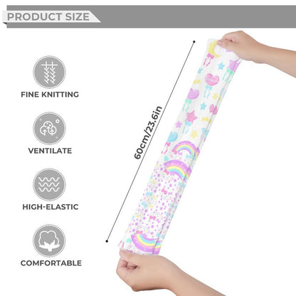 Pastel Party Over Knee Stocking Socks (White)