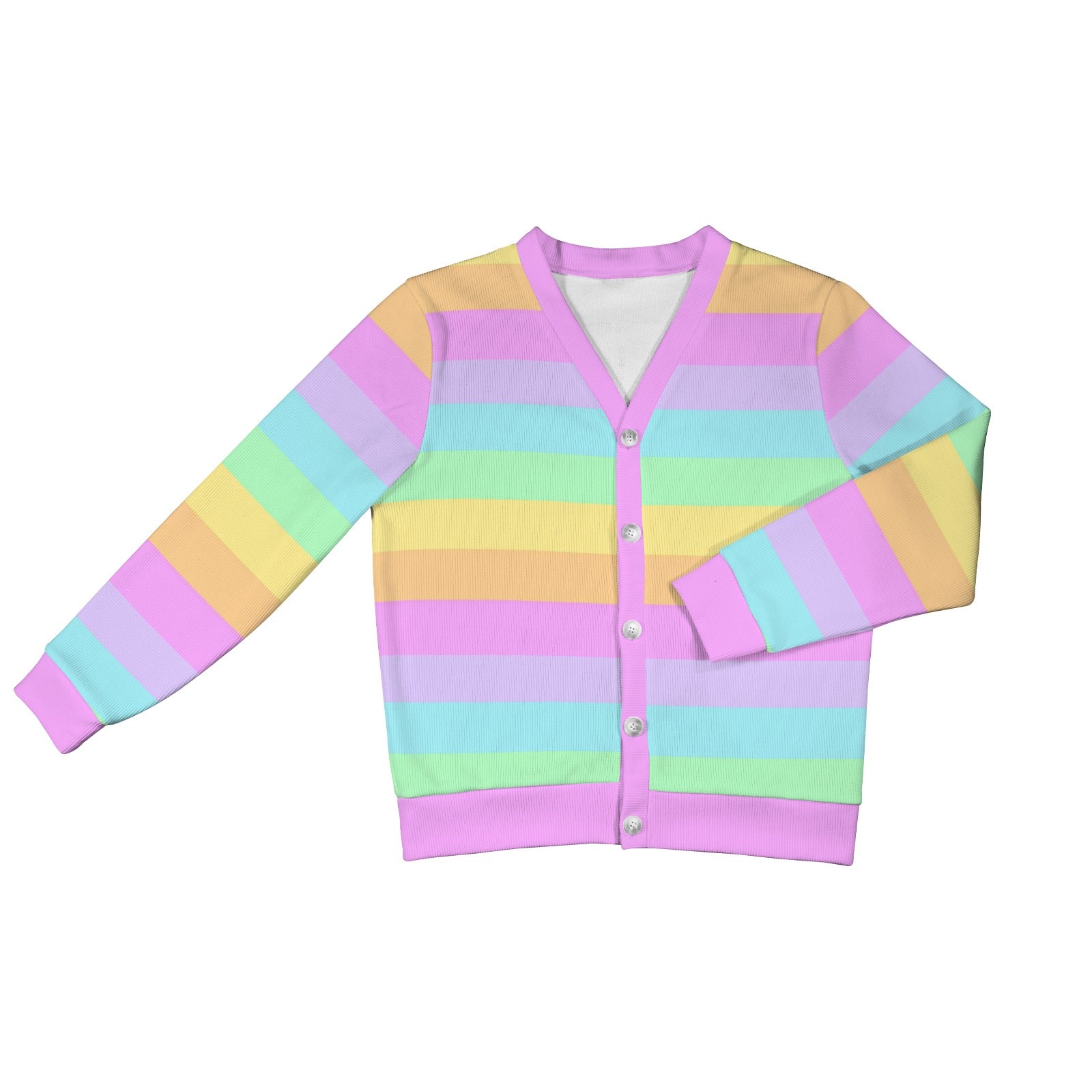 kawaii pastel rainbow cardigan fairy kei decora kei harajuku fashion cutecore