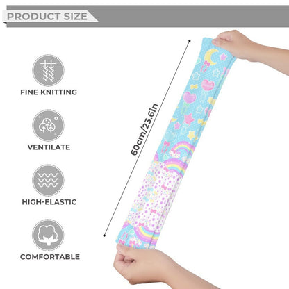Pastel Party Over Knee Stocking Socks (Blue)