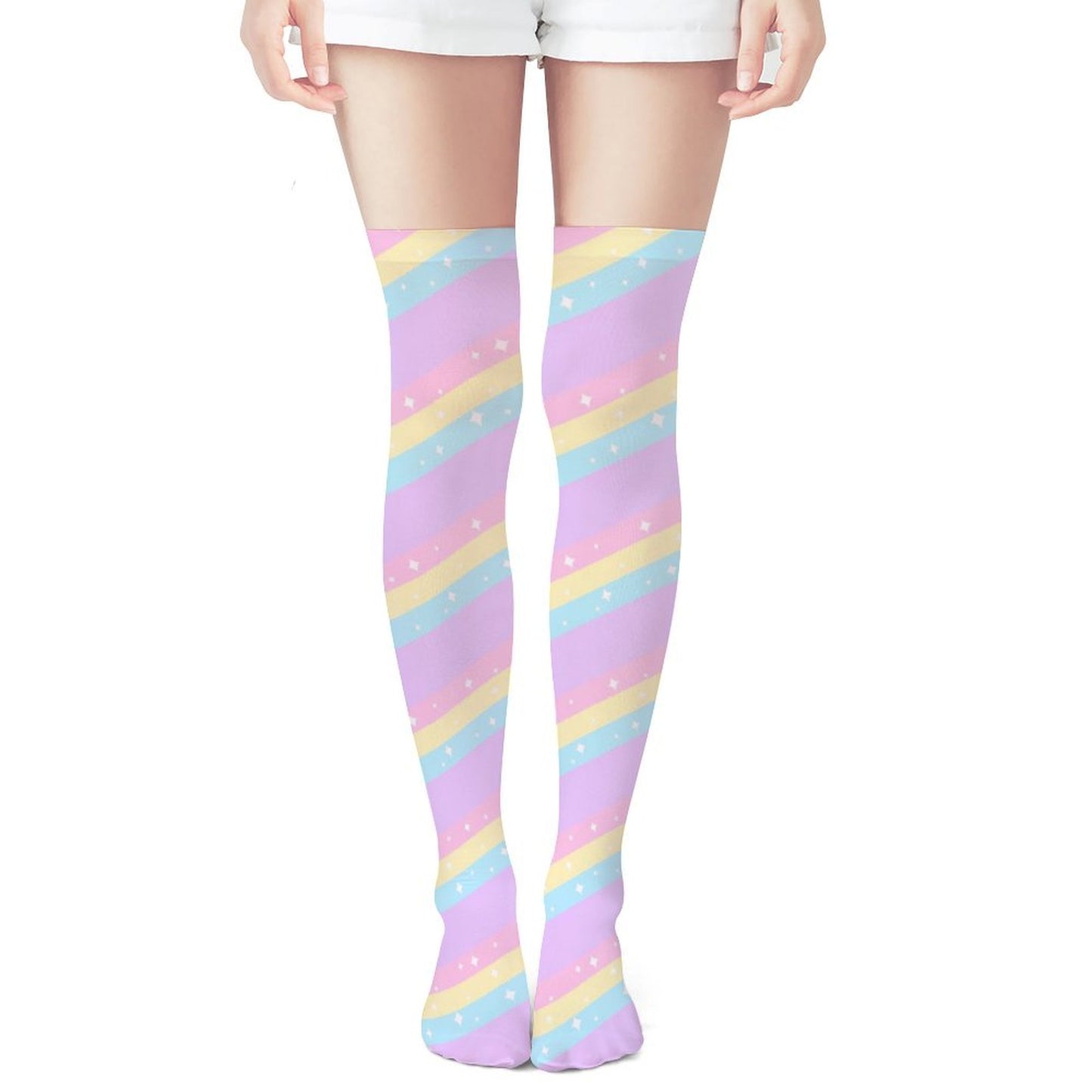 Teatime Fantasy Over Knee Stocking Socks (Purple)