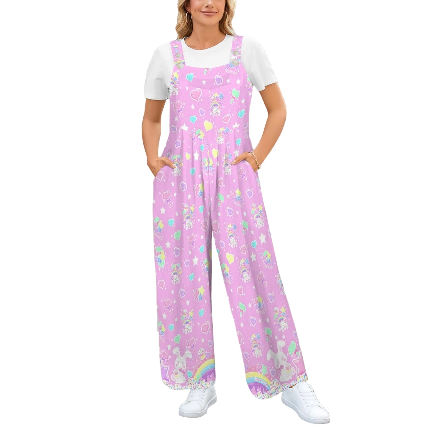 Kawaii fashion fairy kei decora kei Harajuku style shorts romper overalls cutecore candy sweets bunny sprinkles