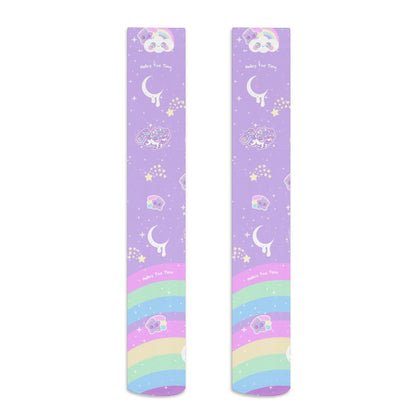 Rainbow Stardust Unicorn Over Knee Stocking Socks