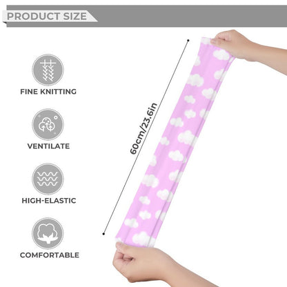 Dreamy Clouds Over Knee Stocking Socks (Taffy Pink)