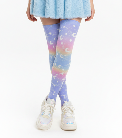 kawaii fashion decora kei over knee stocking socks pop kei pantyhose jfashion harajuku style