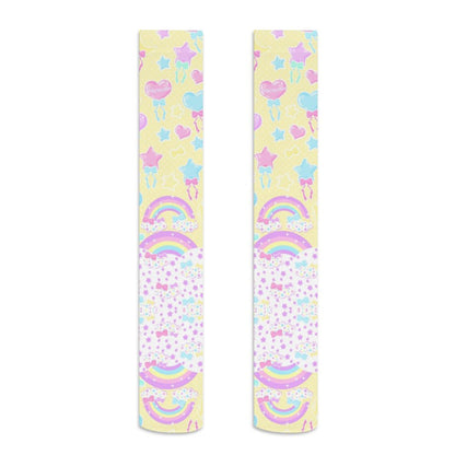 Pastel Party Over Knee Stocking Socks (Yellow)