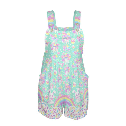 Kawaii fashion fairy kei decora kei Harajuku style shorts romper overalls cutecore candy sweets bunny sprinkles