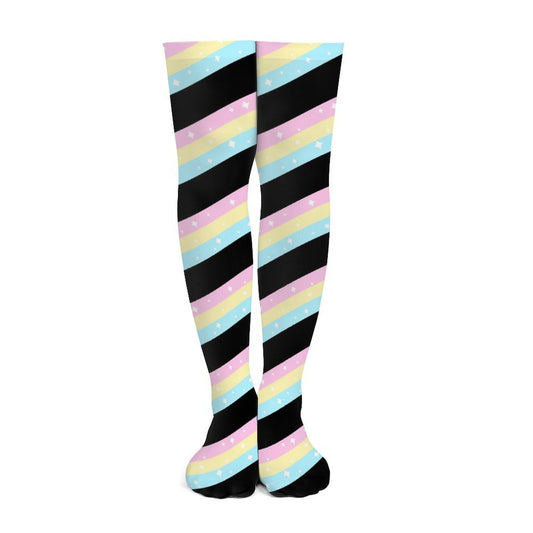 Teatime Fantasy Over Knee Stocking Socks (Black)
