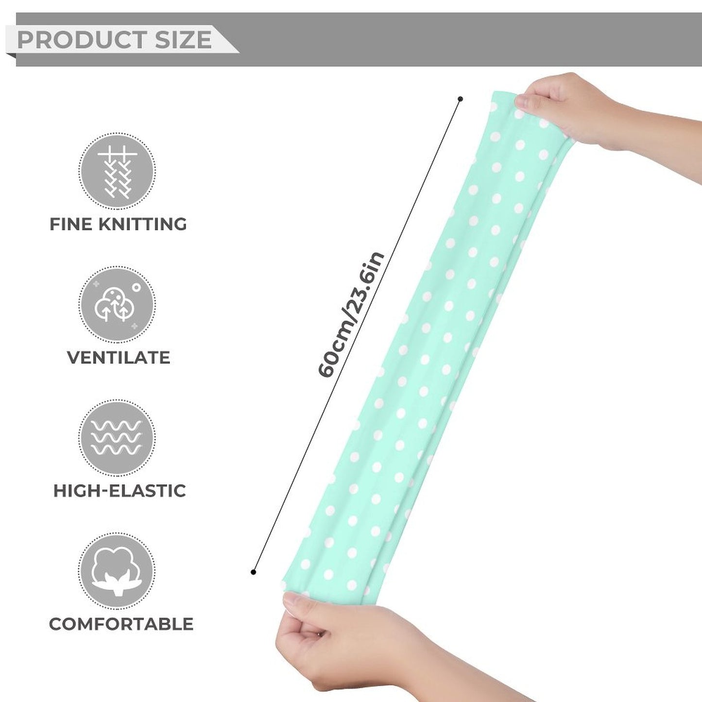 Cute Polka Dots Over Knee Stocking Socks (Mint)