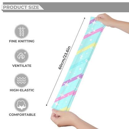 Sparkle Stars Over Knee Stocking Socks (Blue)