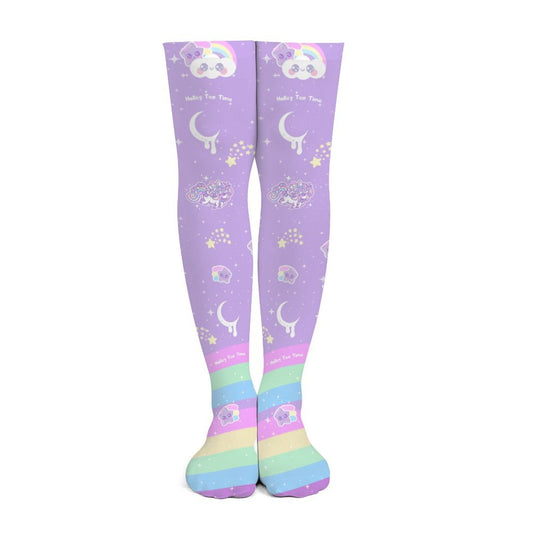 Rainbow Stardust Unicorn Over Knee Stocking Socks