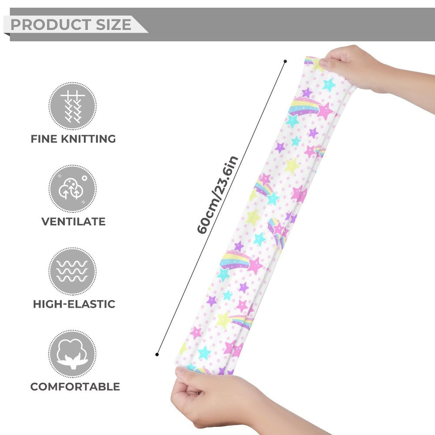 Starry Party Over Knee Stocking Socks (White)