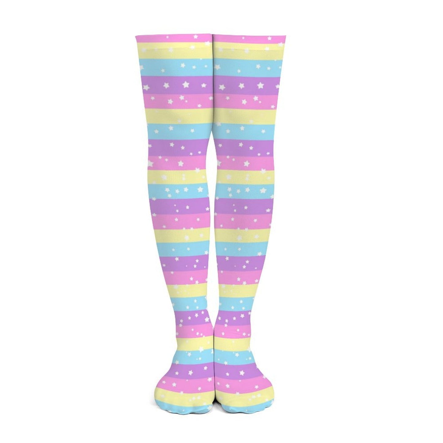 Starry Party Rainbow Over Knee Stocking Socks
