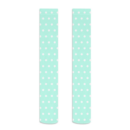 Cute Polka Dots Over Knee Stocking Socks (Mint)