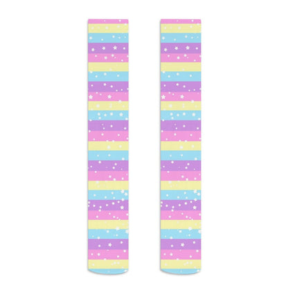 Starry Party Rainbow Over Knee Stocking Socks