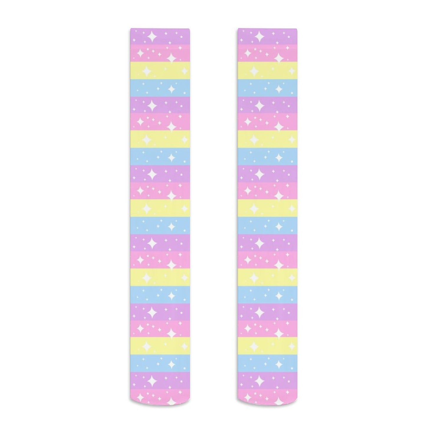 Rainbow Ribbon Over Knee Stocking Socks