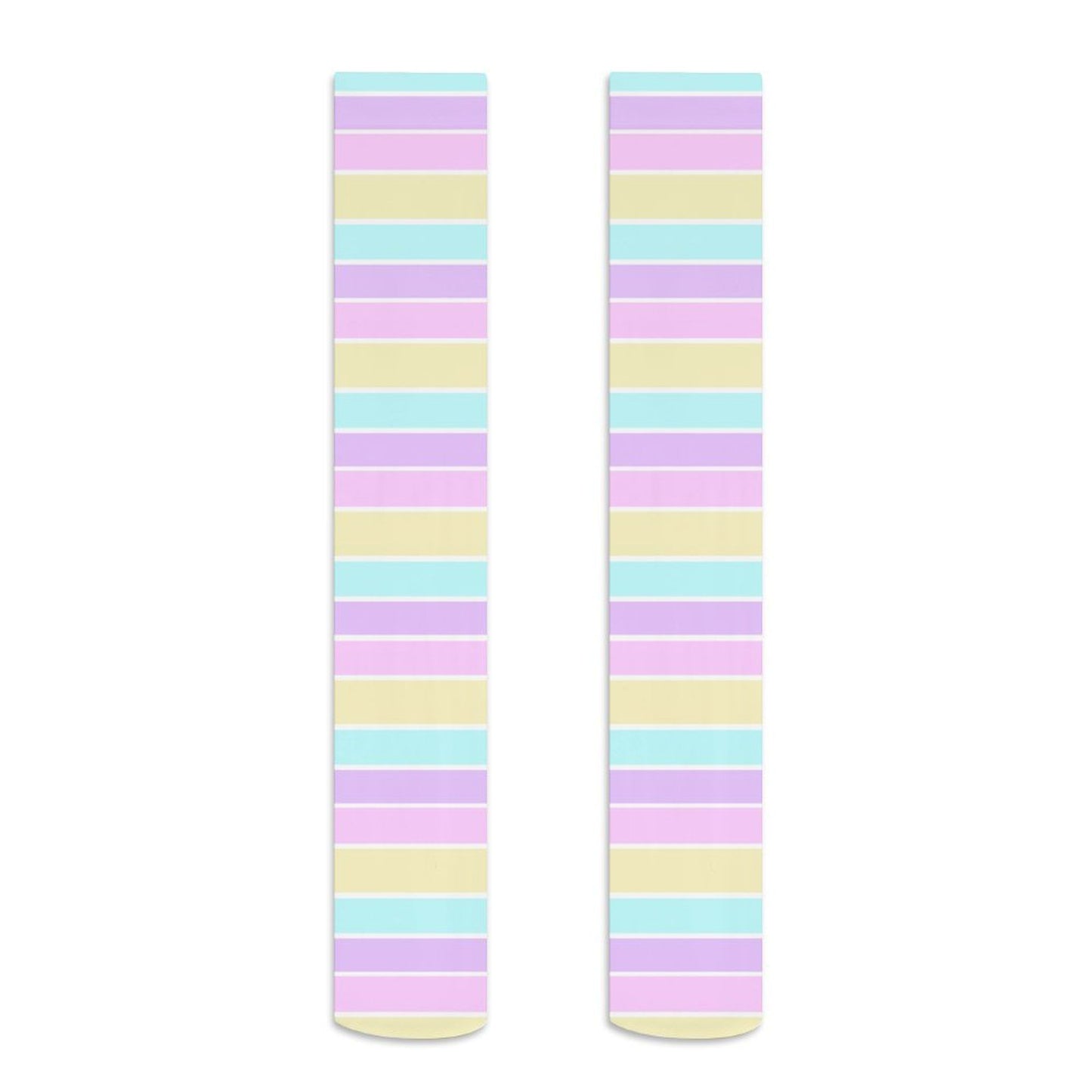 Pastel Stripes Over Knee Stocking Socks