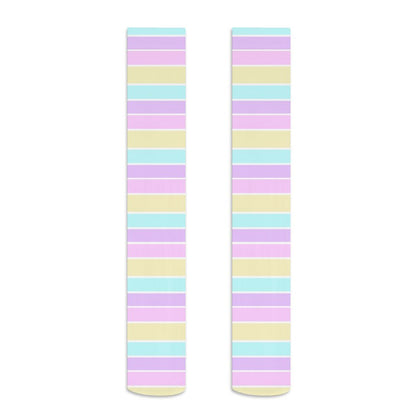 Pastel Stripes Over Knee Stocking Socks