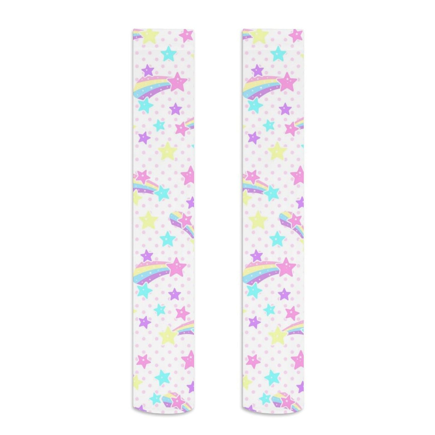 Starry Party Over Knee Stocking Socks (White)