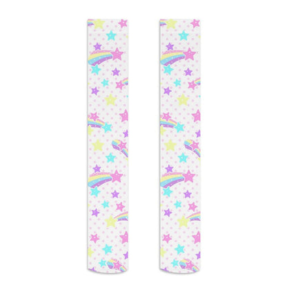 Starry Party Over Knee Stocking Socks (White)