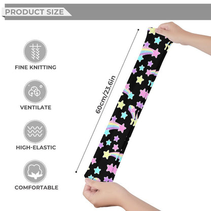Starry Party Over Knee Stocking Socks (Black)