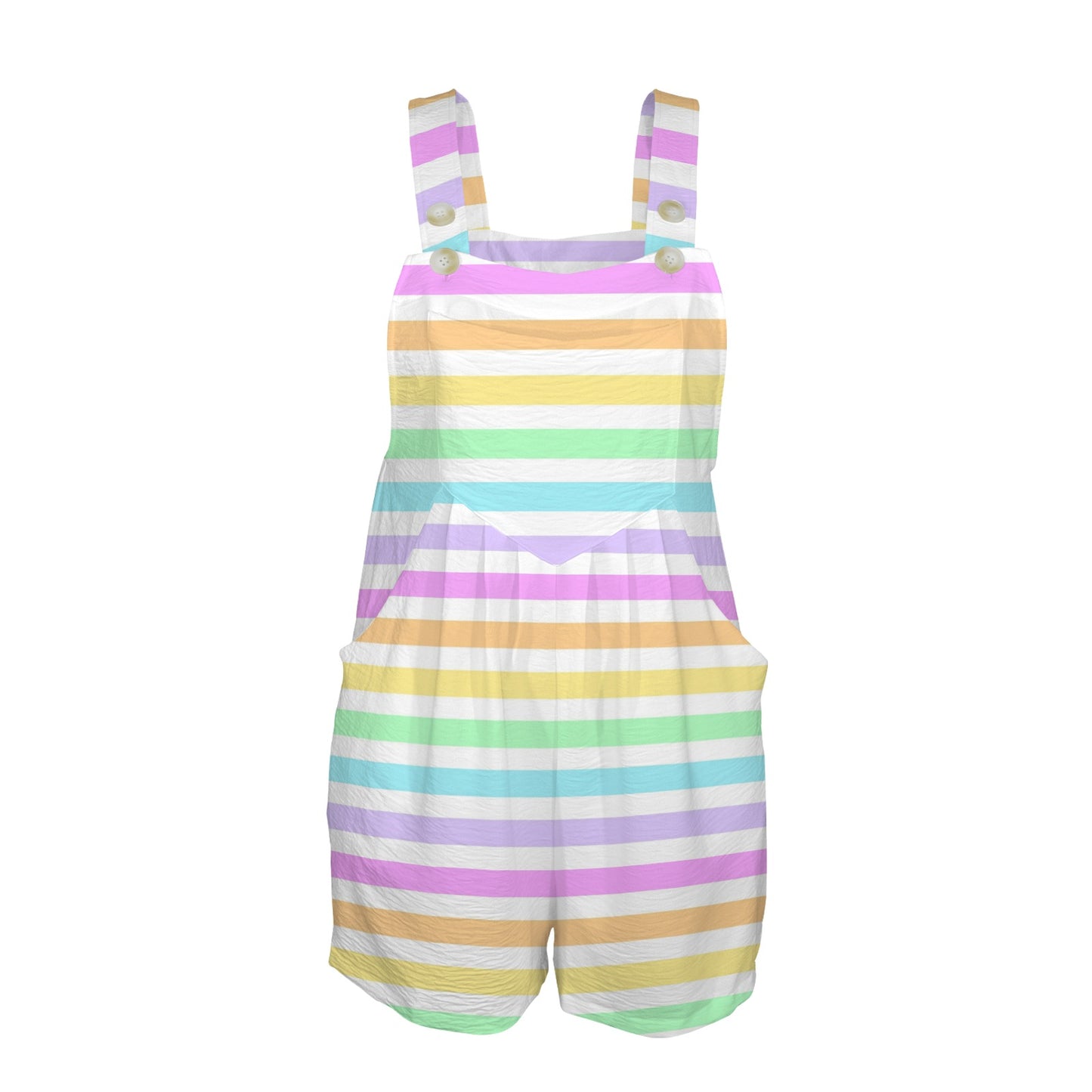 Kawaii fashion fairy kei decora kei Harajuku style shorts romper overalls cutecore pastel rainbow