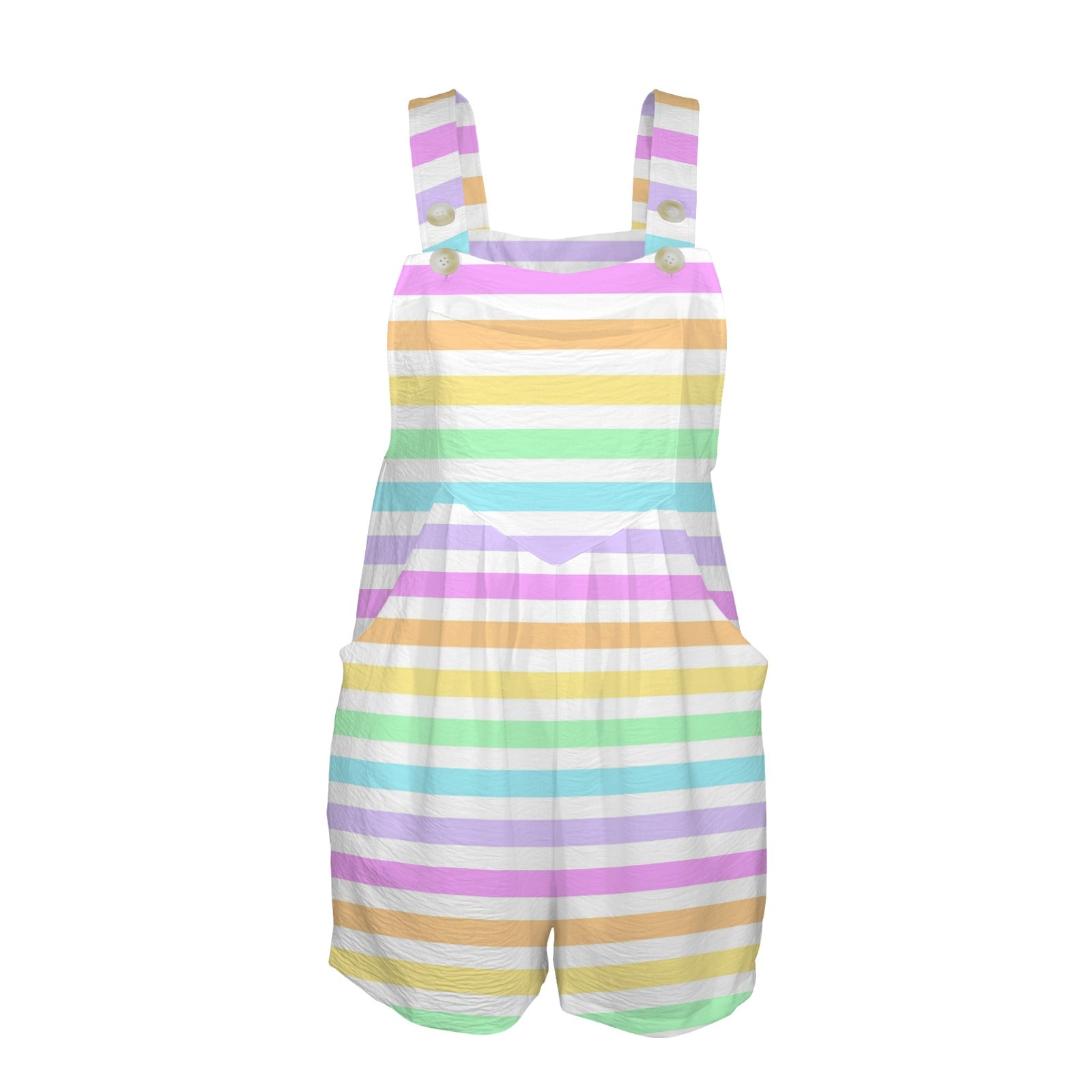 Kawaii fashion fairy kei decora kei Harajuku style shorts romper overalls cutecore pastel rainbow
