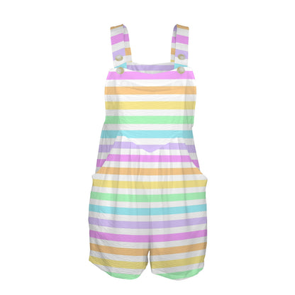 Kawaii fashion fairy kei decora kei Harajuku style shorts romper overalls cutecore pastel rainbow