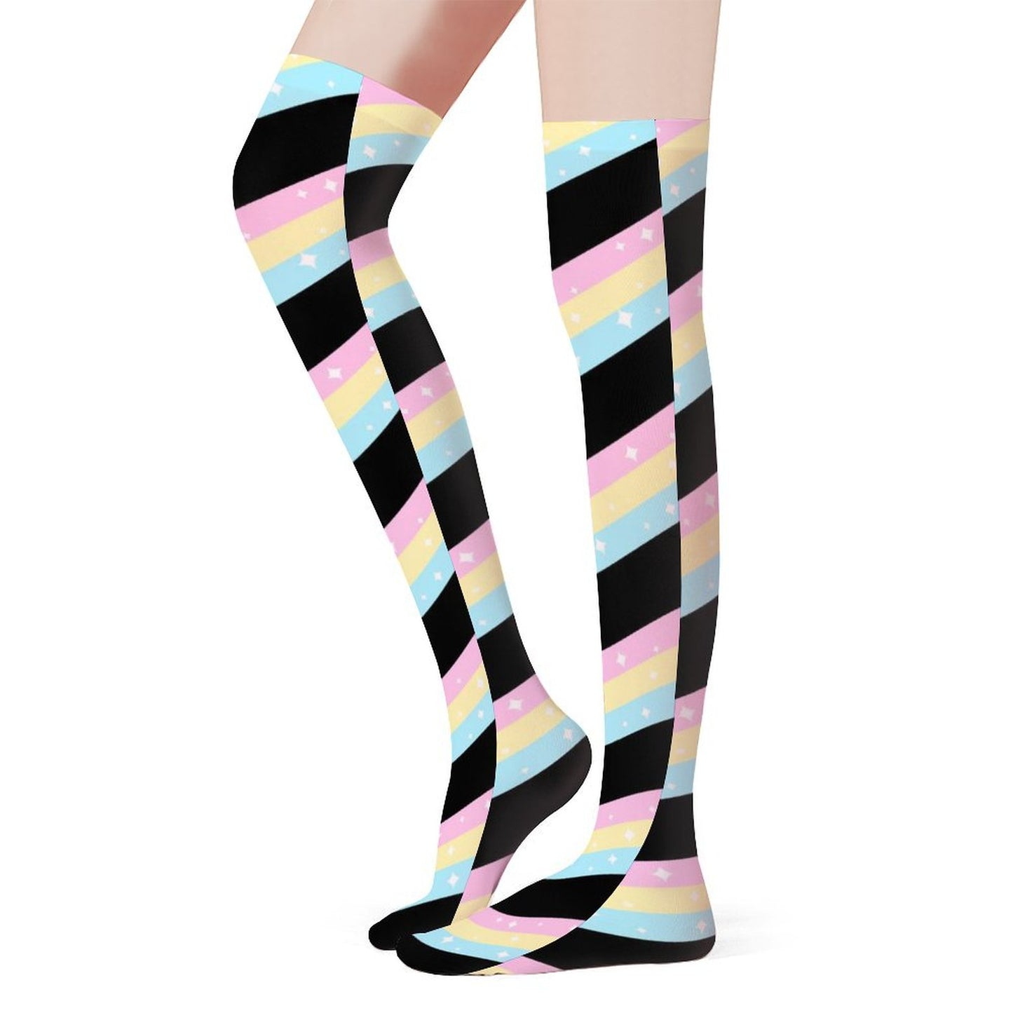 Teatime Fantasy Over Knee Stocking Socks (Black)