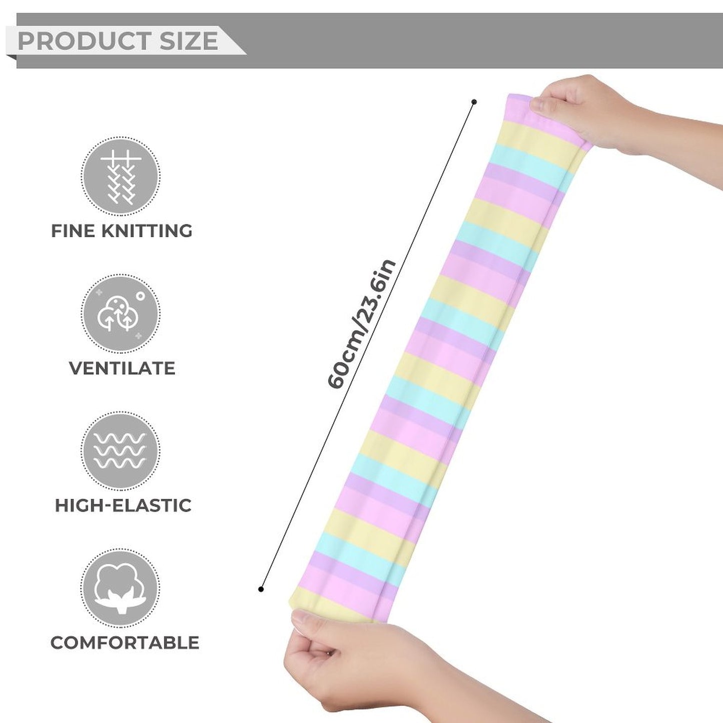 Pastel Stripes Over Knee Stocking Socks