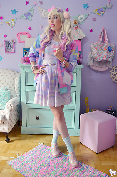 Pastel Party Skater Dress (Lavender)