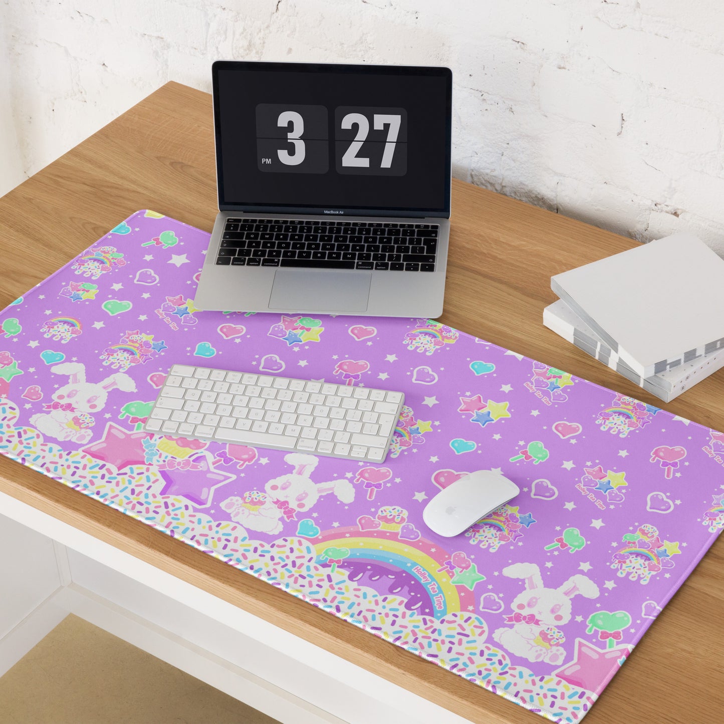 Rainbow Sweets Desk Mat Gaming Mouse Pad (Purple)