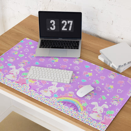 Rainbow Sweets Desk Mat Gaming Mouse Pad (Purple)
