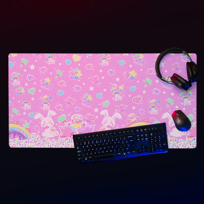kawaii mouse pad gamming desk mat cute cutecore rainbow sweets candy cupcake bunny sprinkles harajuku anime cartoon