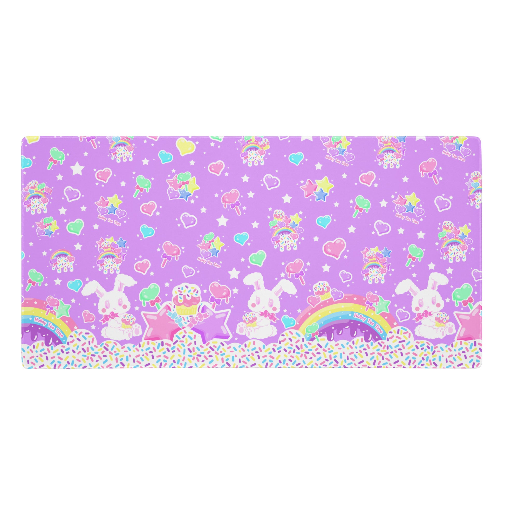 kawaii mouse pad gamming desk mat cute cutecore rainbow sweets candy cupcake bunny sprinkles harajuku anime cartoon