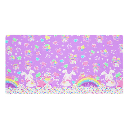 kawaii mouse pad gamming desk mat cute cutecore rainbow sweets candy cupcake bunny sprinkles harajuku anime cartoon