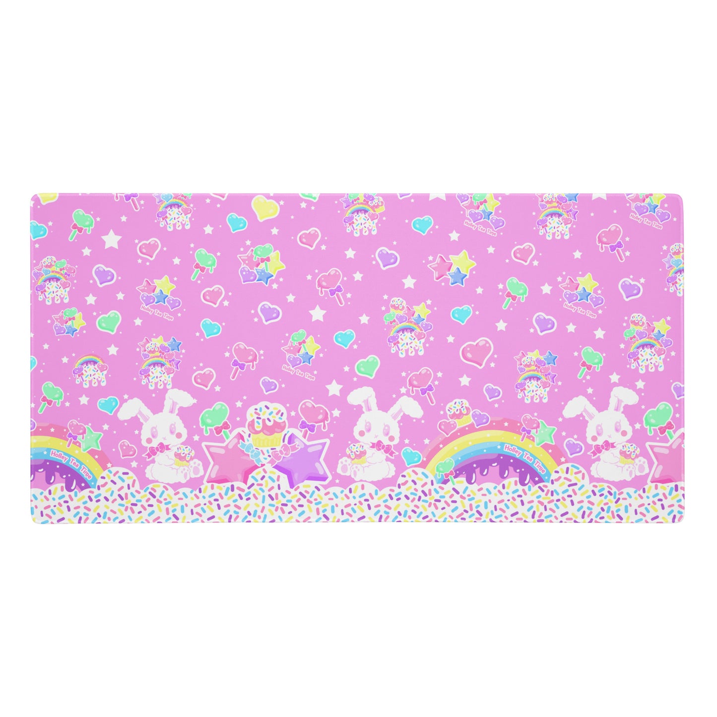 kawaii mouse pad gamming desk mat cute cutecore rainbow sweets candy cupcake bunny sprinkles harajuku anime cartoon