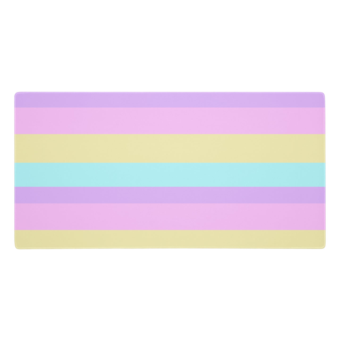 Kawaii cute Pastel Stripes Desk Mat Gaming Mouse Pad cutecore jojifuku fairy kei yume kawaii harajuku style jfashion color block colorful  