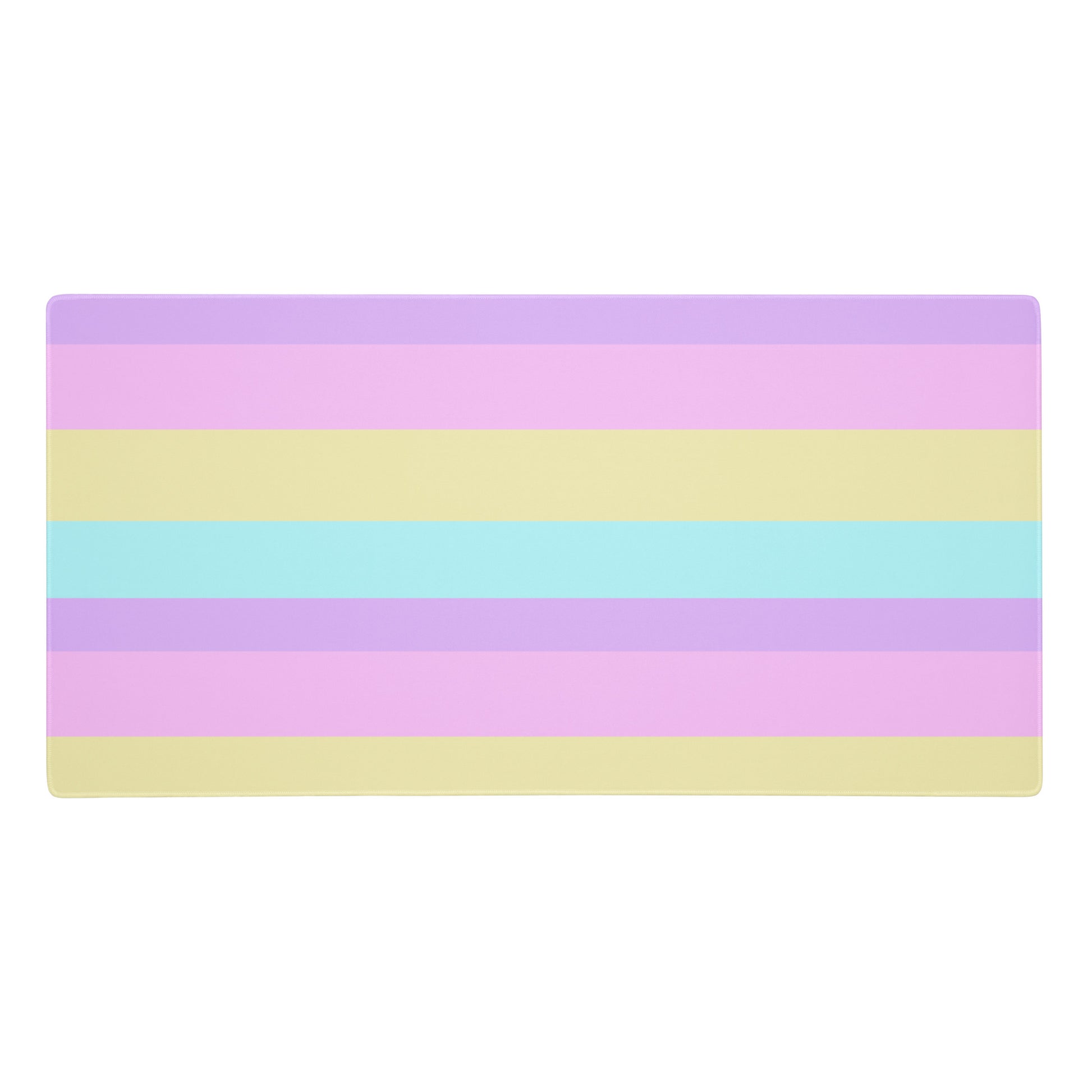 Kawaii cute Pastel Stripes Desk Mat Gaming Mouse Pad cutecore jojifuku fairy kei yume kawaii harajuku style jfashion color block colorful  