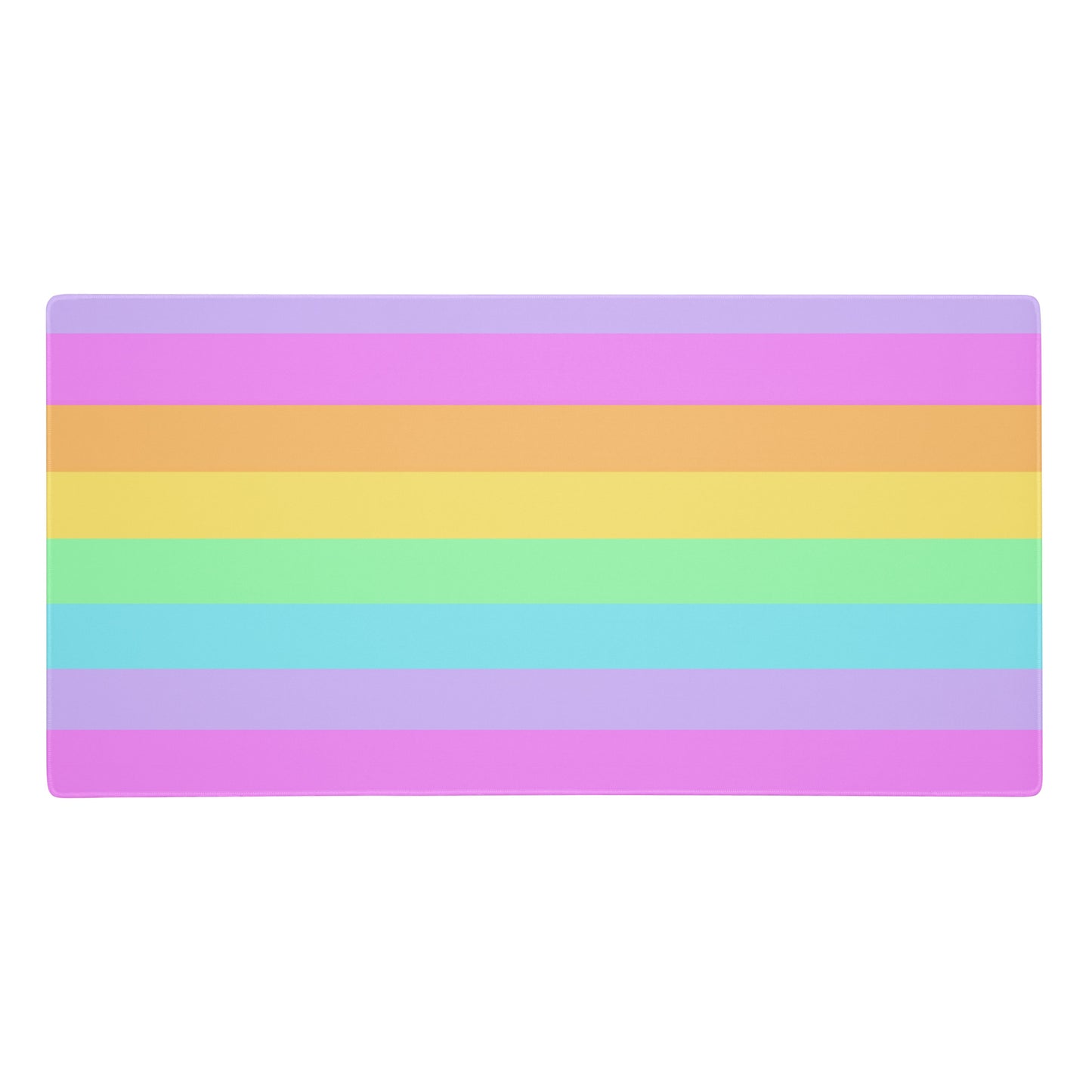 Fruity Rainbow Desk Mat Gaming Mouse Pad Stripes colorful kawaii cute cutcore fairy kei decora kei harajuku jfashion yumekawaii jojifuku