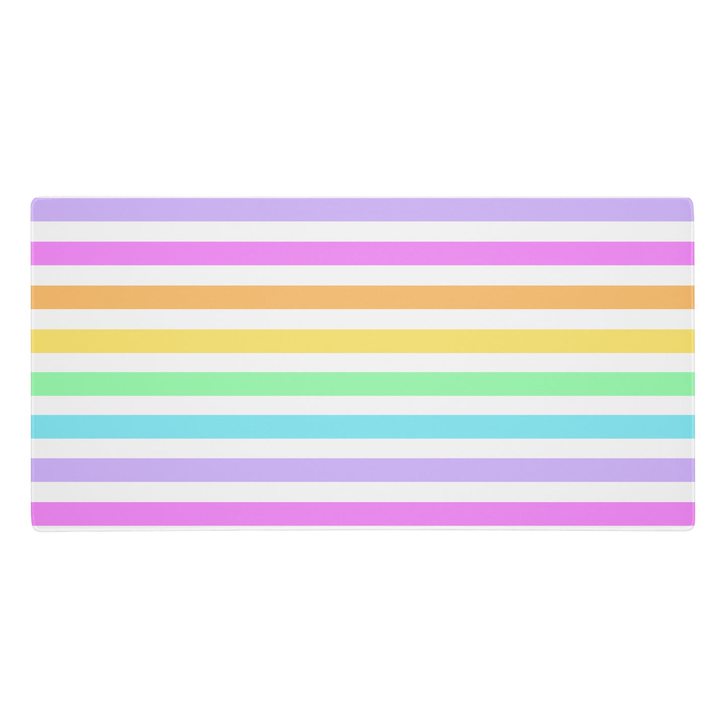 Fruity Rainbow Desk Mat Gaming Mouse Pad Stripes colorful kawaii cute 