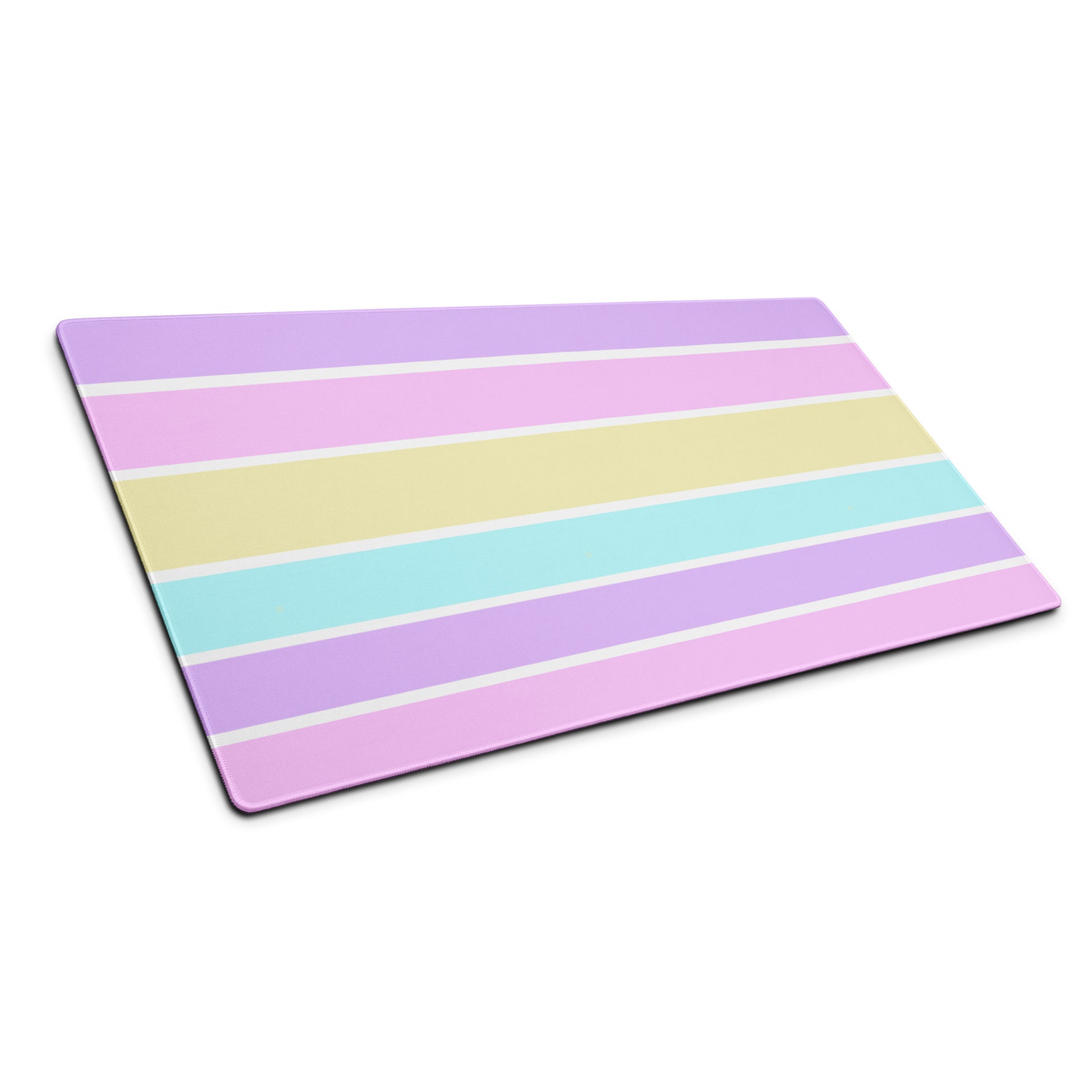 Kawaii cute Pastel Stripes Desk Mat Gaming Mouse Pad cutecore jojifuku fairy kei yume kawaii harajuku style jfashion