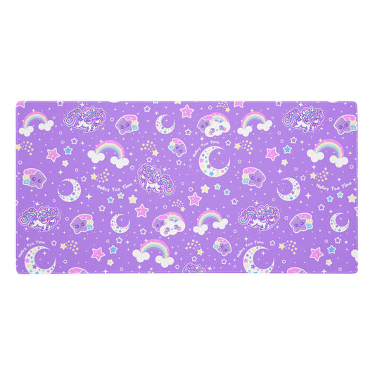 Kawaii cute cutecore cartoon anime Rainbow Stardust Unicorn Friends Desk Mat Gaming Mouse Pad fairy kei decora kei jojifuku shooting star yume kawaii