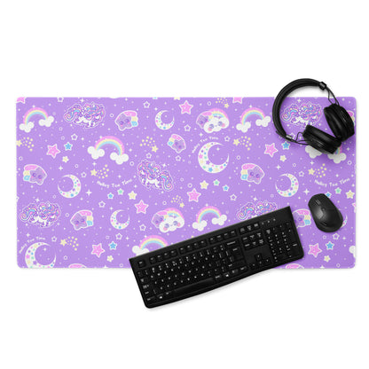 Kawaii cute cutecore cartoon anime Rainbow Stardust Unicorn Friends Desk Mat Gaming Mouse Pad fairy kei decora kei jojifuku shooting star yume kawaii