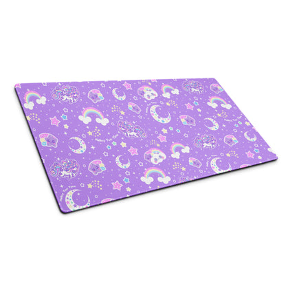 Kawaii cute cutecore cartoon anime Rainbow Stardust Unicorn Friends Desk Mat Gaming Mouse Pad fairy kei decora kei jojifuku shooting star yume kawaii